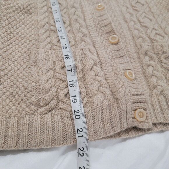 Vintage Y2K Womens Cardigan Sweater Size Small Fisherman Cable Knit Penny Lane - Picture 5 of 7
